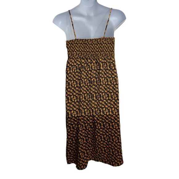 URBAN OUTFITTERS Mariah hearts print lace‎ up midi slip dress L - Picture 4 of 13